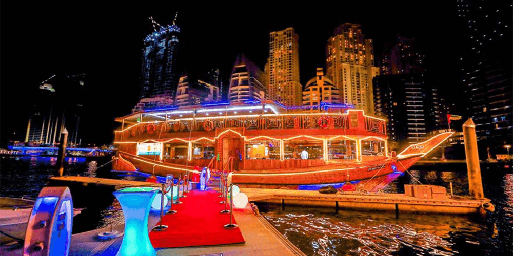 Go for a Dhow Cruise at Dubai Marina