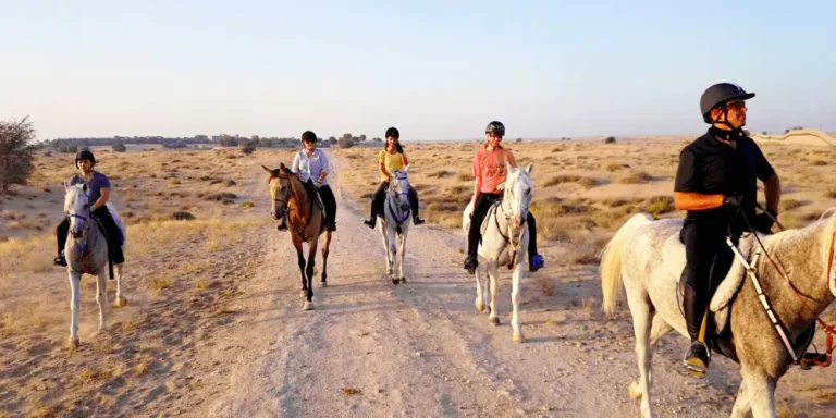 Horse riding at Al Marmoom Desert Conservation Reserve, Dubai