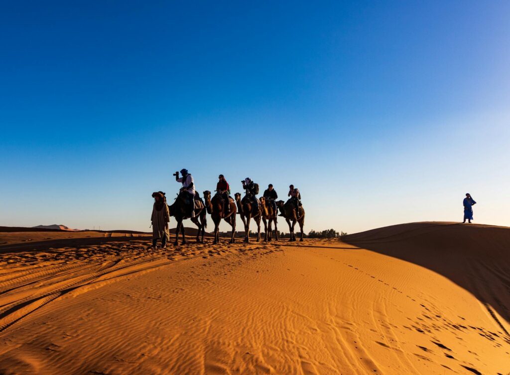 Changes during Ramadan desert safari in Dubai with Iftar dinner setup