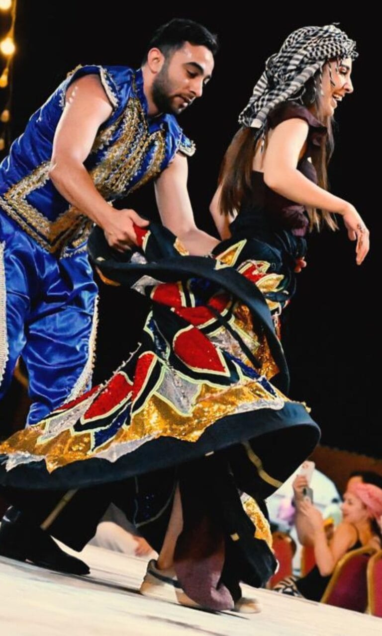 Tanoura dance performance at Lahbab Red Dunes Dubai | Desert Leap Safari