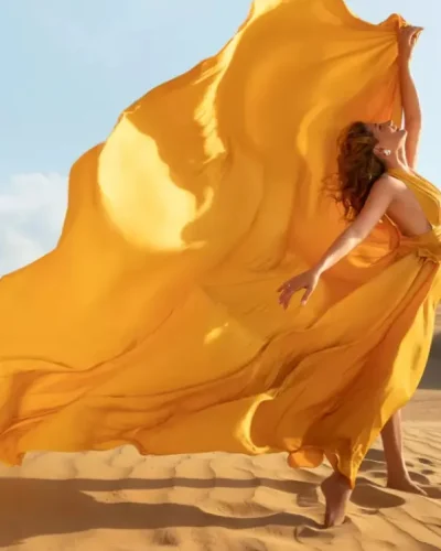 Photo With Flying Dress